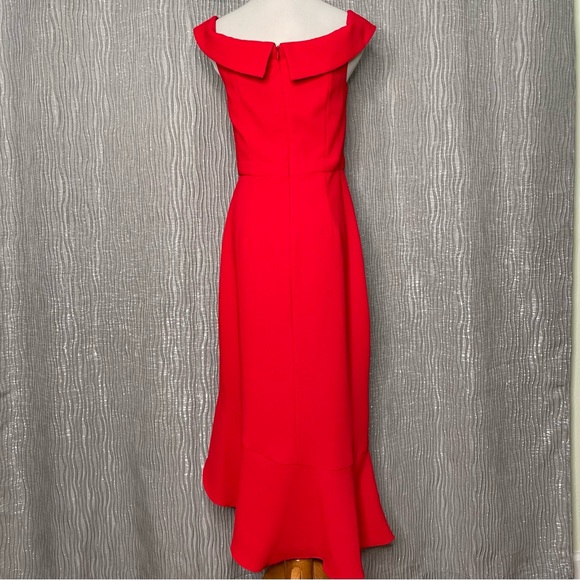 Aqua off shoulder crepe midi dress 💃🏻 - Picture 4 of 9